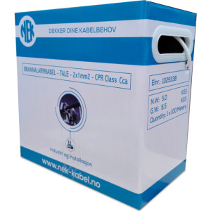 NEK Kabel Brannalarmkabel 2x1/1mmÂ² Folieskjermet alarmkabel - 1029338