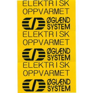Ã˜S Varme Merkeskilt, elektrisk oppvarmet 3stk - 1036757