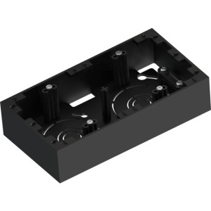 Namron Edge kappe dobbel sort 35mm - 1415947