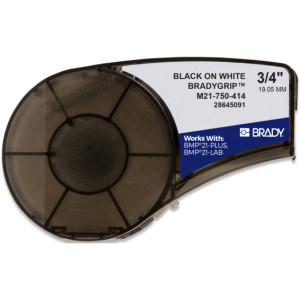 M210 BradyGrip 19,05mm Sort pÃ¥ Hvit - 1850714