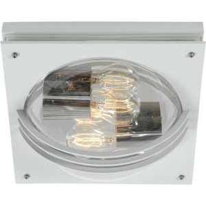 MS Belysning Frogner Utelampe Tak 2x33W E27 Hvit - 3100002146