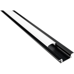 Namron Aluminiumsprofil innfelt 2m 2507 Sort - 3215554
