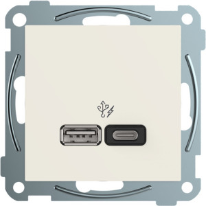 RS USB PD A+C lader 45W Polarhvit Elko - 6630913
