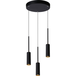 Lucide Tubule pendellampe Ã˜ 26 cm 3x7W 2700K sort - 92248
