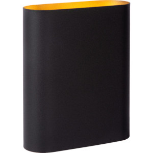 Lucide Ovalis vegglampe 2xE14 sort - 92260