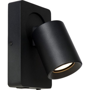 Lucide Nigel vegglampe ink 1xUSB GU10 1x5W 2200K/3000K sort - 92268