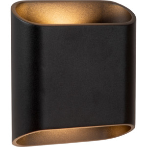 Lucide Atila vegglampe inn/utendÃ¸rs dim 2x5W 2700K IP65 sort - 92285
