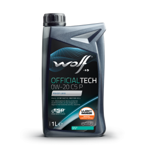 WOLF - Huile moteur 0W20 - OFFICIALTECH 0W20 C5 P - Bidon de 1 litre - 1052064