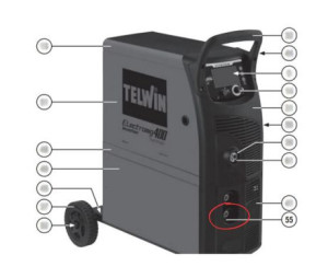TELWIN - Prise DIX DX 50 pour ELECTROMIG 400 SYNERGIC - 804197