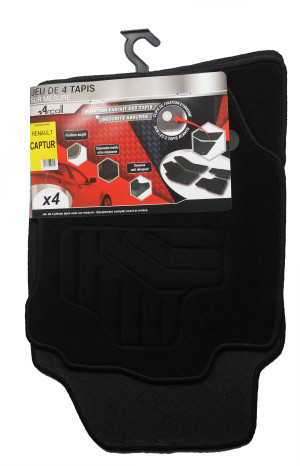 ARCOLL - 4 tapis Renault Captur 06/2013 à 12/2019