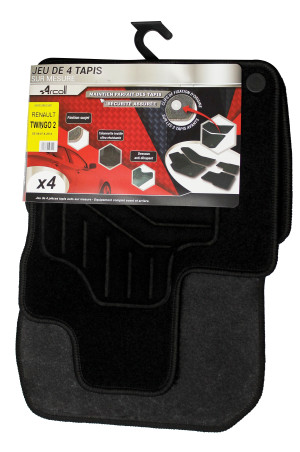 ARCOLL - 4 tapis Renault Twingo 2 de 03/2007 à 08/2014