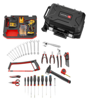 - Valise de maintenance - sélection FACOM/DEWALT - 68 pièces - BV.R30CMD1PF