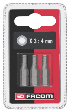 FACOM - EH10 - Jeux de 3 embouts standards série 1 pour vis 6 pans creux métriques - EH102.J3