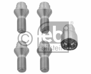 FEBI BILSTEIN Jeu de 4 vis antivols de roue auto, coniques 14x1,50x25 Febi 27054