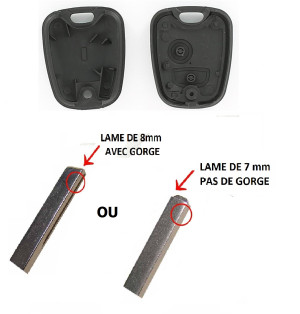 Coque de clé adaptable pour Peugeot 107, Peugeot 207, ou Peugeot 307 KEYSCAR PC278L