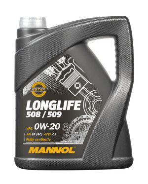 MANNOL - Huile moteur 0W20 LONGLIFE 508/509 7722 - Bidon de 5 litres - MN7722-5