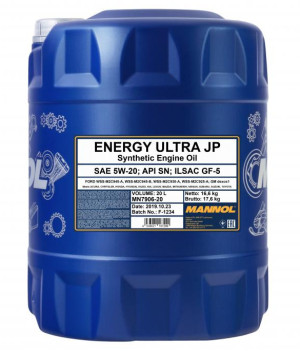 MANNOL - Huile moteur ENERGY ULTRA JP 5W-20 - Bidon de 20 litres - MN7906-20