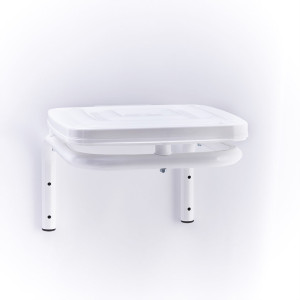 MOTTEZ - Support sac poubelle mural avec couvercle - blanc - tube Ø 25 - B066S