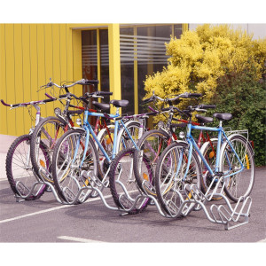 MOTTEZ - Râtelier range 9 vélos au sol sur 2 niveaux - B133V9