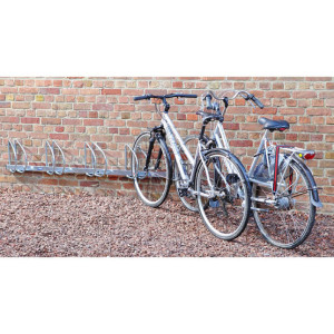 MOTTEZ - Ratelier 4 vélos mural - Angle 45° - B141V4