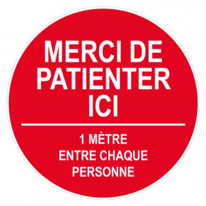 TOPCAR - Disque 'Merci de patienter ici' spécial sol - diamètre 450 mm - rouge - 4007250