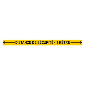 TOPCAR - Bande Distance de sécurité jaune - 1 mètre - spécial sol - 1000 x 70mm - 4007458