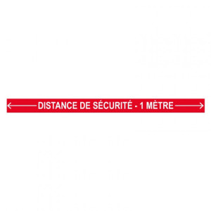 TOPCAR - Bande Distance de sécurité rouge - 1 mètre - spécial sol - 1000 x 70mm - 4007465