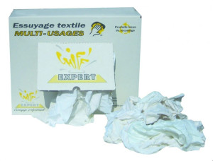 TOPCAR - Carton de 10 kg de chiffons multi-usages blancs - D014 ECX