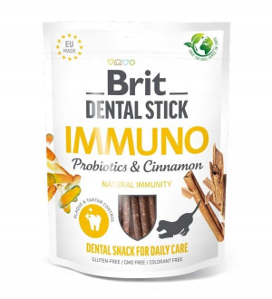 Przysmak dla psa Uzupełniająca Karma dla psa Brit Dental Stick Immuno Probiotics & Cinnamon 251 g