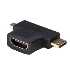 Adapter HDMI / miniHDMI / microHDMI Akyga AK-AD-23 Czarny