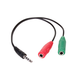 Kabel MiniJack / MiniJack x2 AK-AV-08 15cm