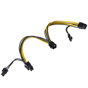 Adapter PCI Express 6 pin M / 2x 6+2 pin F AK-CA-55
