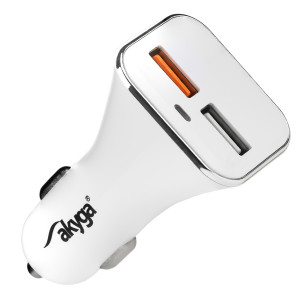 Ładowarka samochodowa USB AK-CH-08 2x USB-A 5-12V / max. 3A 18W Quick Charge 3.0