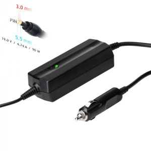 Zasilacz samochodowy Akyga AK-ND-37 19V / 4.74A 90W 5.5 x 3.0 mm + pin
