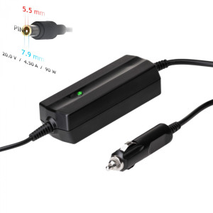 Zasilacz samochodowy Akyga AK-ND-39 20V / 4.5A 90W 7.9 x 5.5 mm + pin