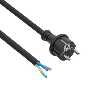 Kabel zasilający gumowy CEE 7/7 AK-OT-03S CU 3x1.5mm² 3m