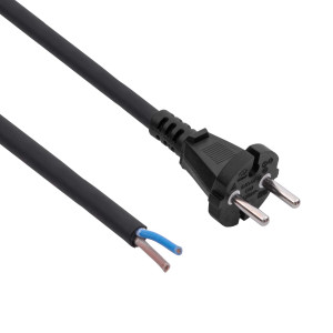 Kabel zasilający gumowy CEE 7/17 AK-OT-06S CU 2x1.5mm² 5m