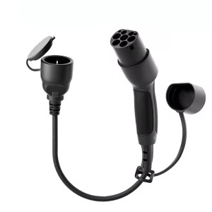 Adapter Typ 2 na Schuko do stacji ładowania EV AK-SC-E28 męsko – żeński 16A 30cm
