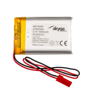 Akumulator Li-Po LP903450 Akyga AKY0099 3.7V / 1600mAh PCM złącze JST 2-Pin 150mm