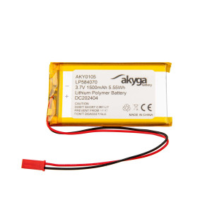 Akumulator Li-Po LP584070 Akyga AKY0105 3.7V / 1500mAh PCM złącze JST 2-Pin 150mm