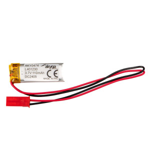 Akumulator Li-Po LP401230 Akyga AKY0474 3.7V / 110mAh PCM złącze JST 2-Pin 150mm