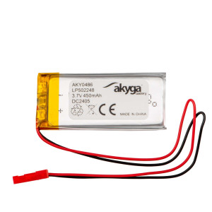 Akumulator Li-Po LP502248 Akyga AKY0486 3.7V / 450mAh PCM złącze JST 2-Pin 150mm