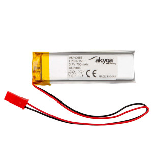 Akumulator Li-Po LP602158 Akyga AKY0655 3.7V / 750mAh PCM złącze JST 2-Pin 150mm
