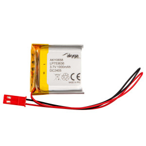 Akumulator Li-Po LP753636 Akyga AKY0658 3.7V / 1000mAh PCM złącze JST 2-Pin 150mm