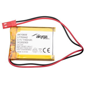 Akumulator Li-Po LP783442 Akyga AKY0659 3.7V / 1150mAh PCM złącze JST 2-Pin 150mm