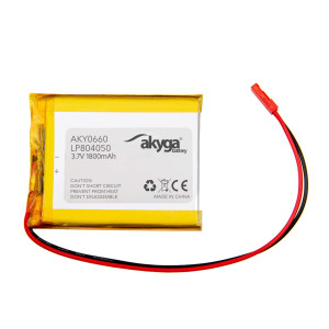 Akumulator Li-Po LP804050 Akyga AKY0660 3.7V / 1800mAh PCM złącze JST 2-Pin 150mm
