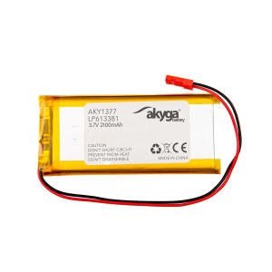 Akumulator Li-Po LP613381 Akyga AKY1377 3.7V / 2100mAh PCM złącze JST 2-Pin 150mm