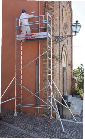 Faraone Pojedyncze rusztowanie jezdne Top System 0,75 x 1,80 m. Wysokość 3.4 m  (A1-24)