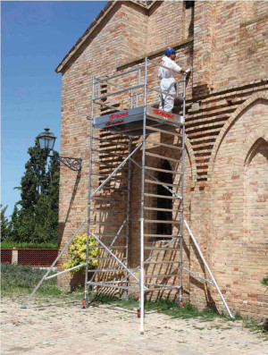 Faraone Pojedyncze rusztowanie jezdne Top System 1.35 x 1.8 m. Wysokość 9.4 m  (D1-84)