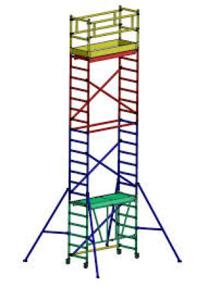 Faraone Rusztowanie jezdne Top System Compact, 75x180cm, pakiet A+B+C+D, wysokość robocza 7,60m